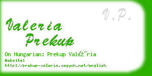 valeria prekup business card